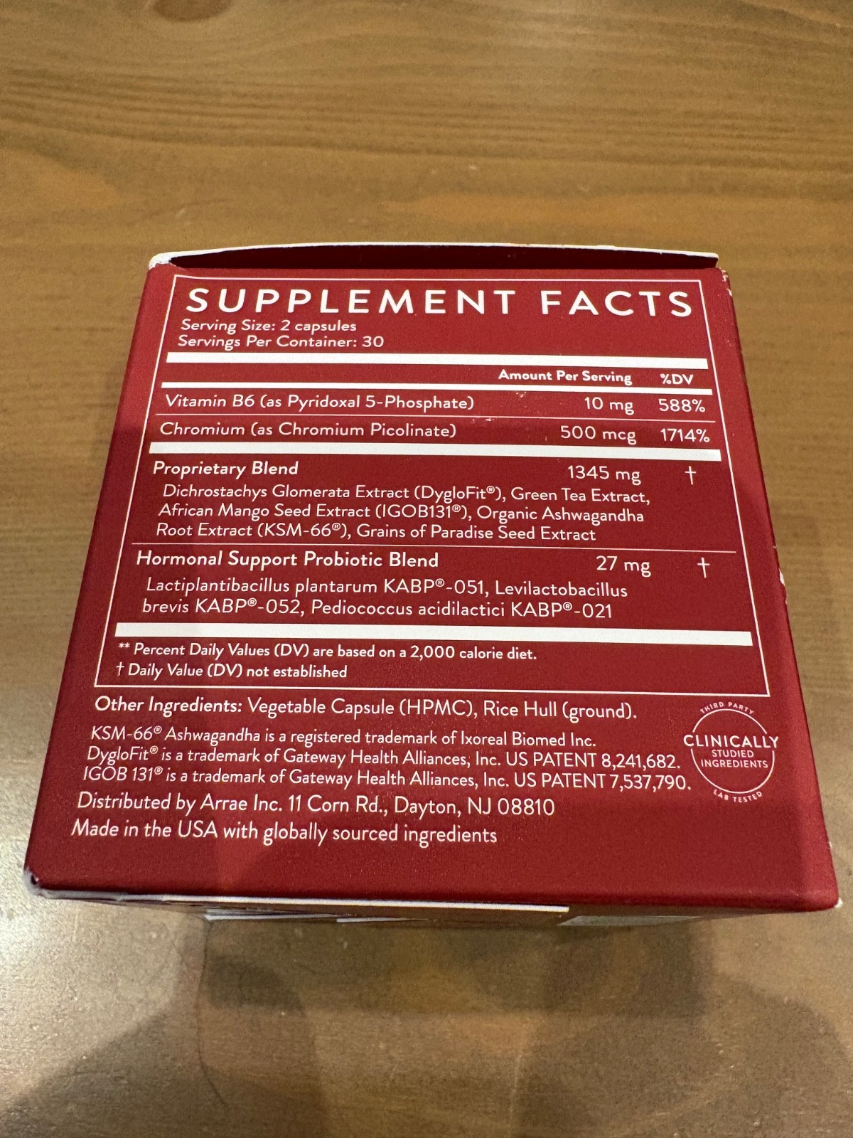 Arrae MB-1 45+ Natural Dietary Supplement | Metabolism & Energy Support | 60 Cap