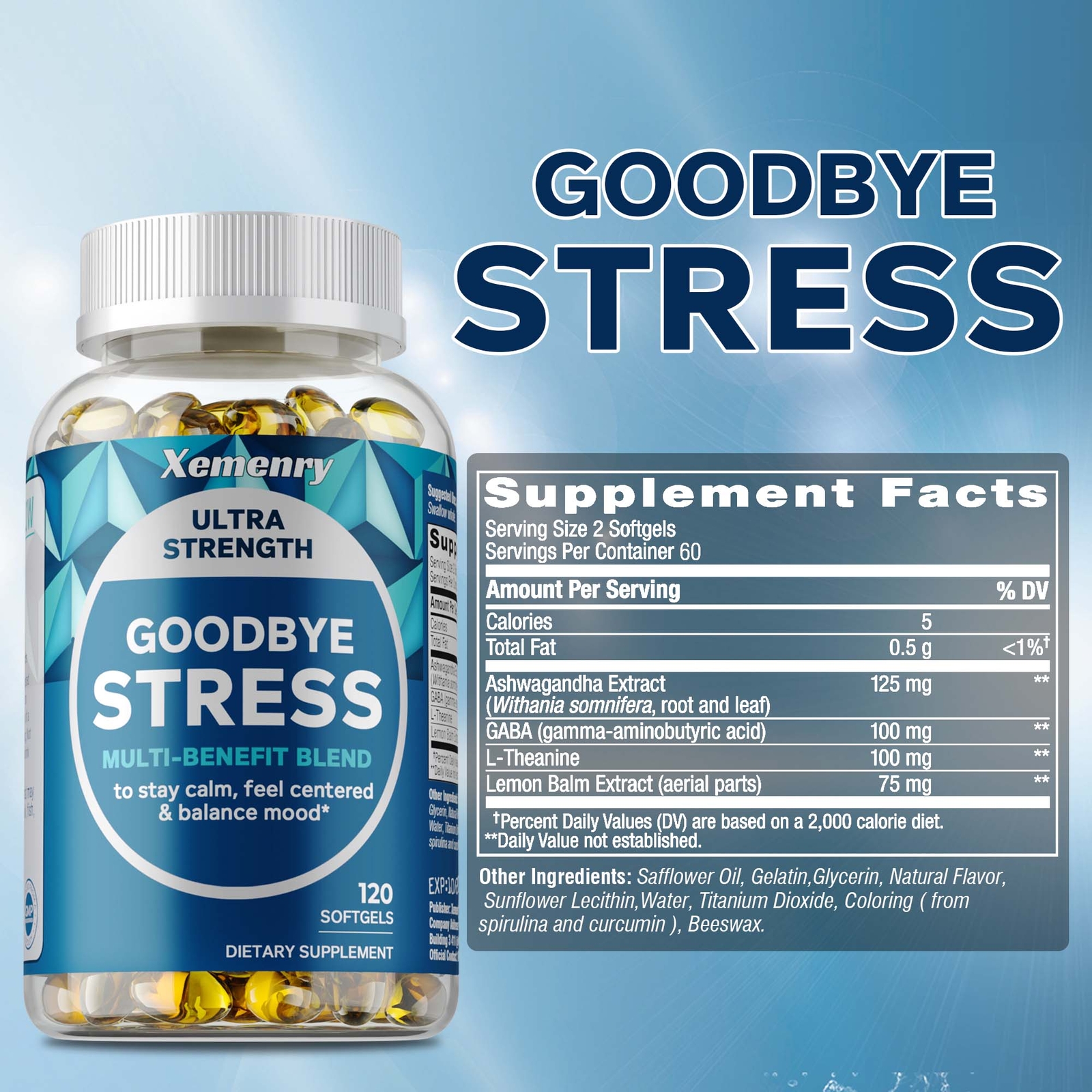 Goodbye Stress – Improved Sleep, Stress Relief, Promotes Relaxation – L-Theanine