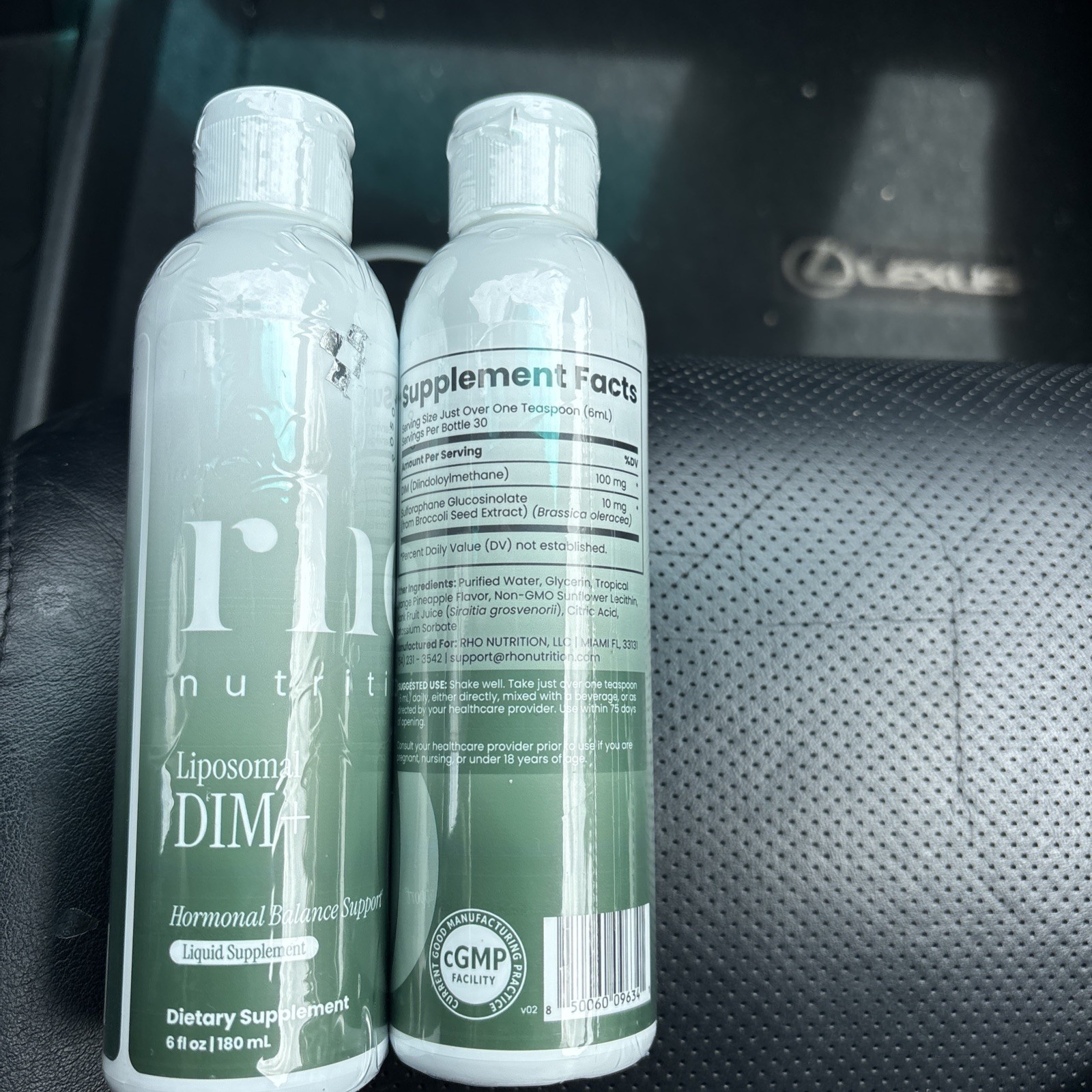 2 BOTTLES Rho Nutrition Liposomal DIM+ Hormonal Balance Support 6oz. EXP 4/2027
