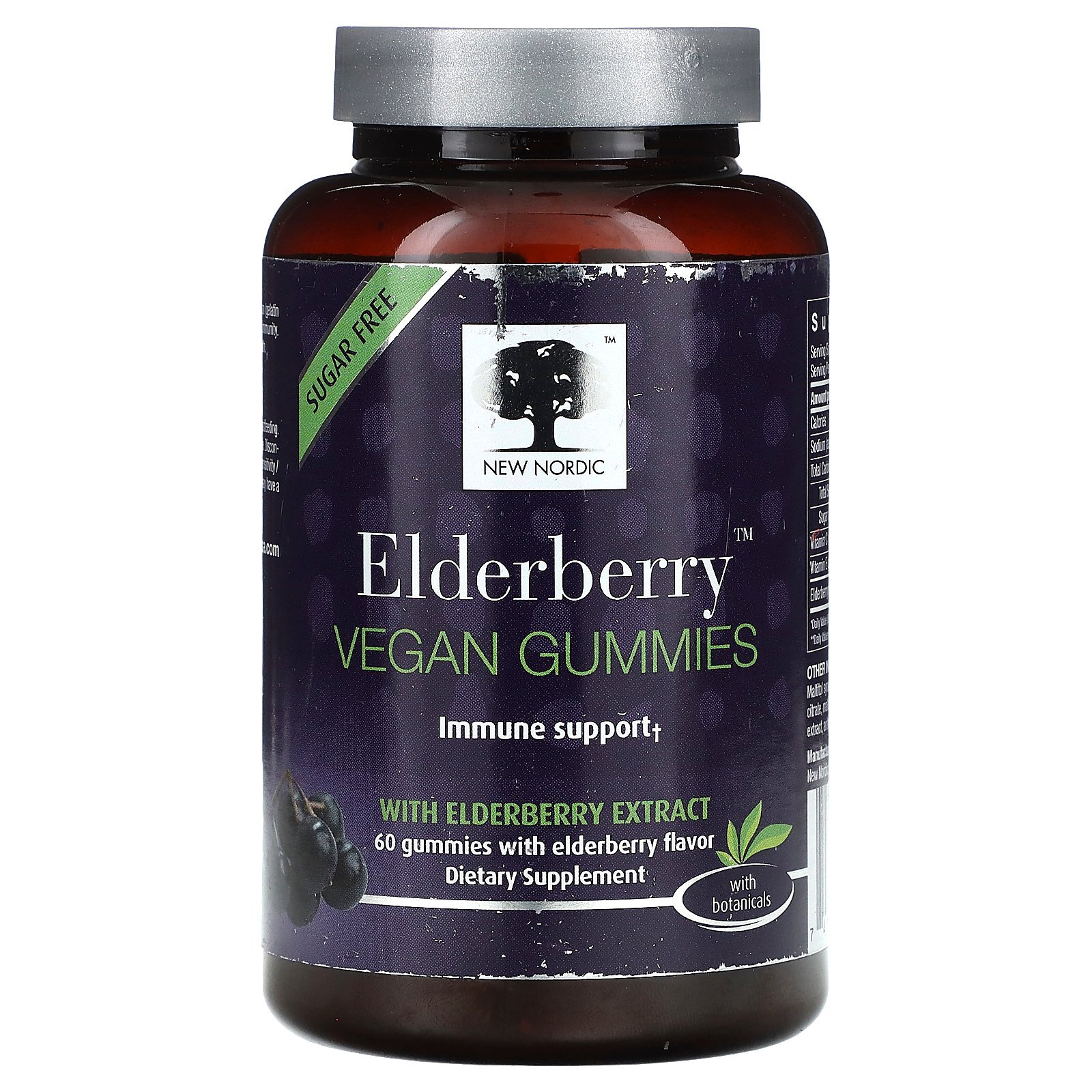 Elderberry Vegan Gummies, 60 Gummies