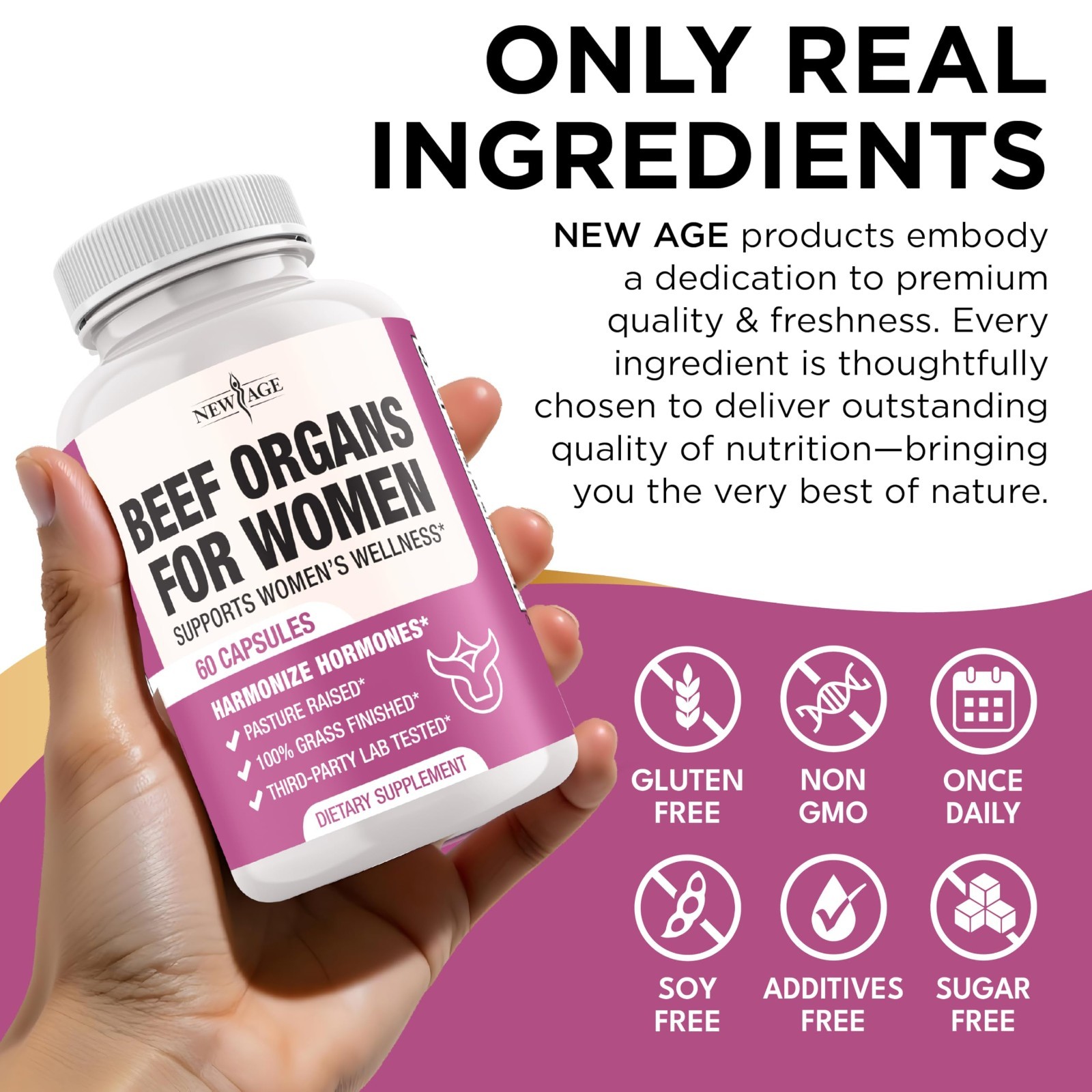 Beef Organ Supplement for Women – Liver, Kidney, Heart & Uterus – Energy & Healt