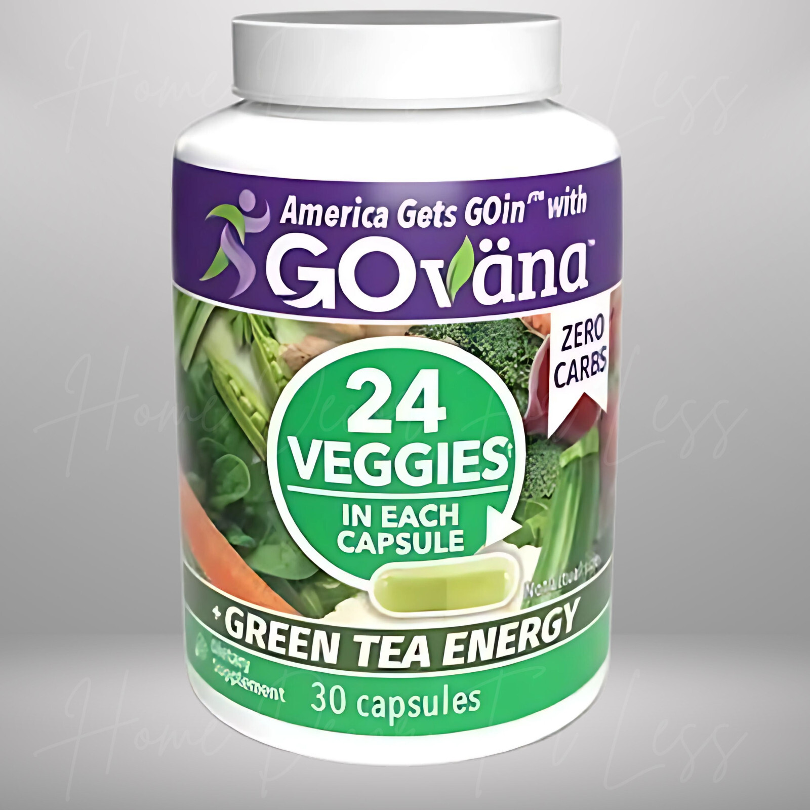 Fruits and Veggies | 30 Capsules | 24 Fruits and Vegetables | Green Tea | GOvana