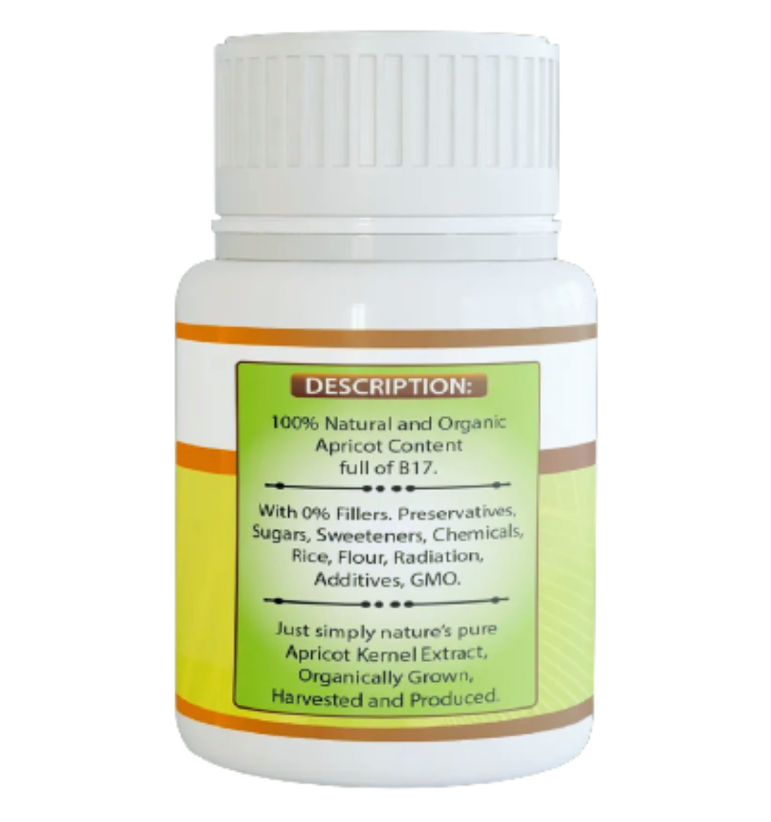 Organic Apricot Extract Boosts Metabolism &Healthy Skin 100 Capsule SHIP FROM US
