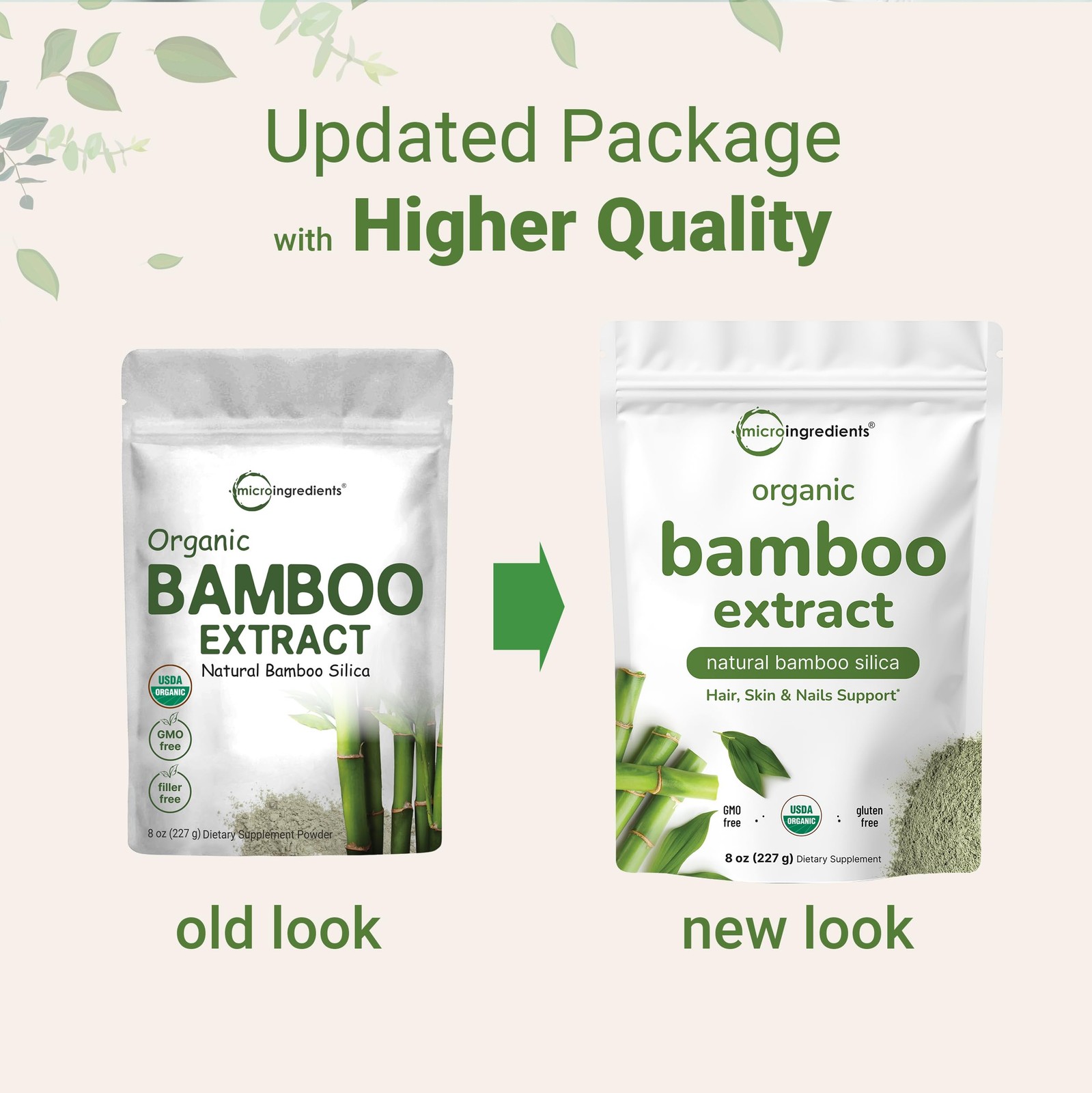 Micro Ingredients Organic Bamboo Extract Powder 8Oz 378 Servings Bamboo Plant