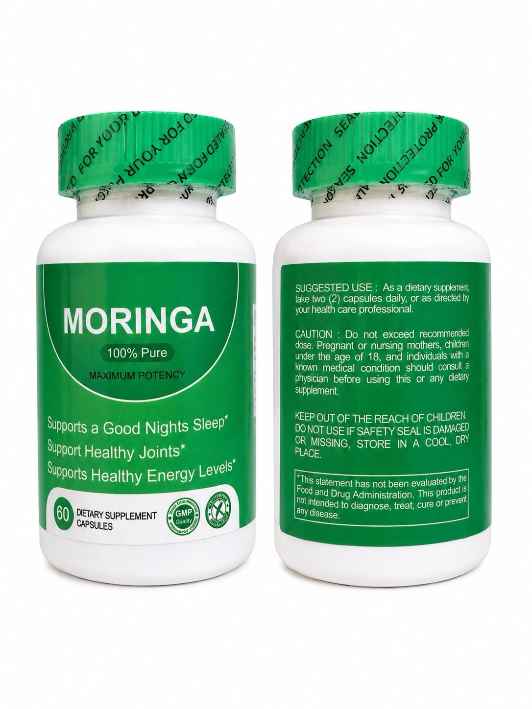 Pack of 2 Moringa 100% Pure Maximum Potency