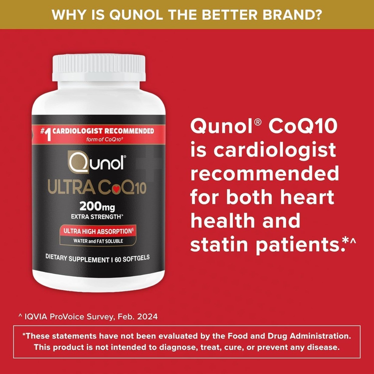 New Qunol 200mg Ultra CoQ10 Softgels, Antioxidant for Heart Health & Energy