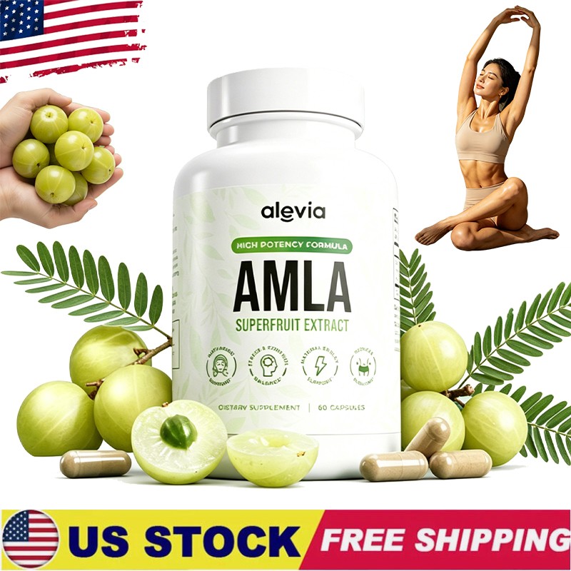 5x Alevia Organic Amla Capsules 1000mg Indian Gooseberry Antioxidant Supplement