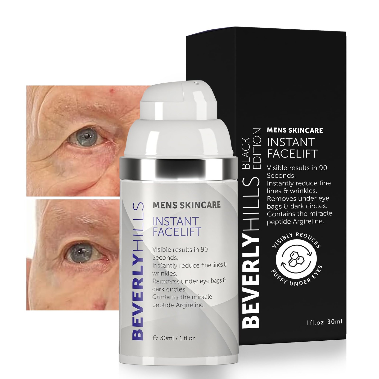 Beverly Hills Mens Instant Facelift and Eye Serum 1 Fl Oz (Pack of 1)