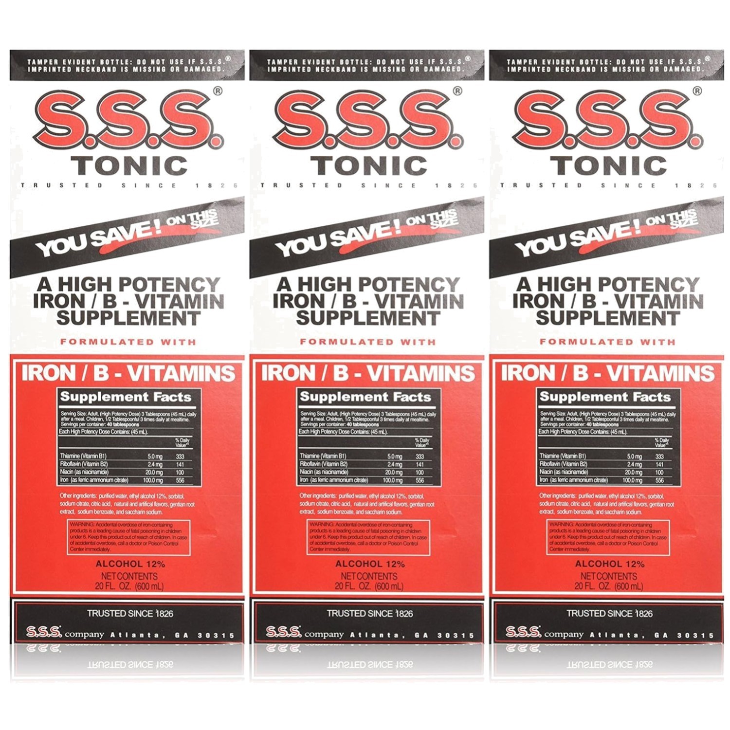 Large S.S.S. Tonic Liquid Trio – 20 oz