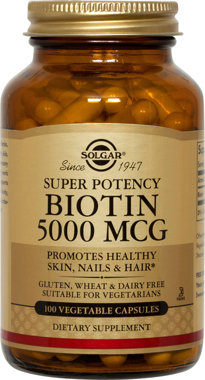 Solgar Biotin 5000mcg 100 Vegetable Capsules