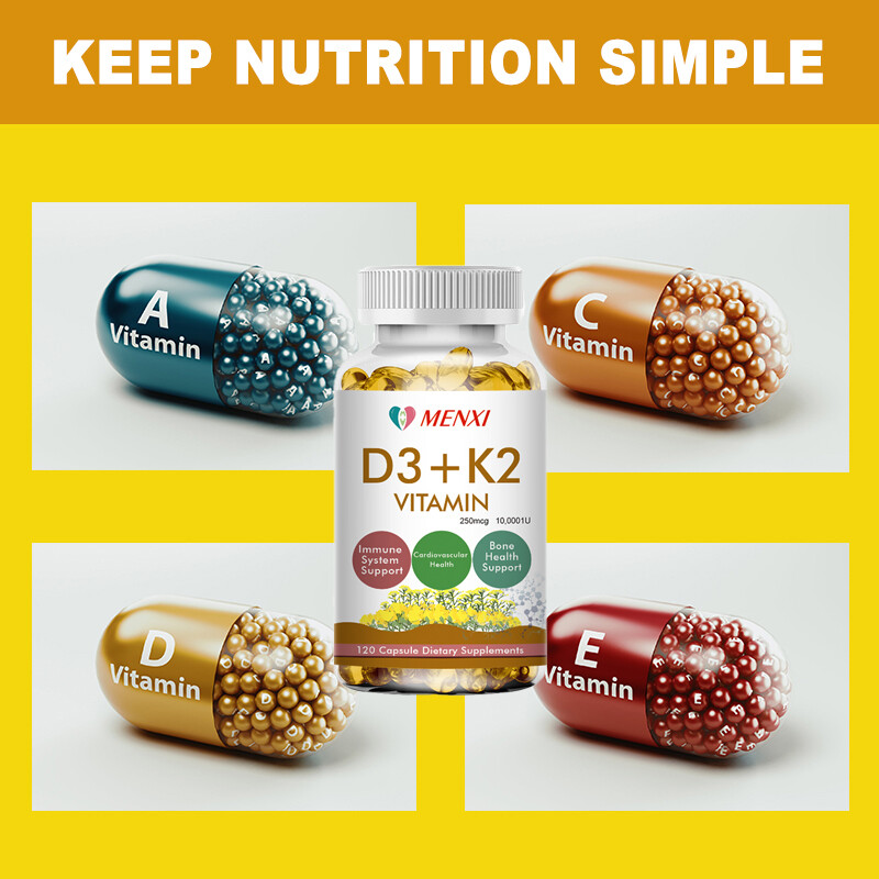 Vitamin D3 10,000IU and K2 MK-7 250mcg -120-480 Capsules-Immune Support Wellness