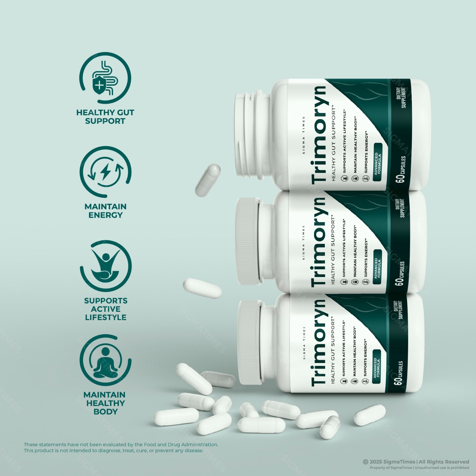 Trimoryn Capsules, Advanced Weight Loss Pills & Metabolism Support – 3 Pack