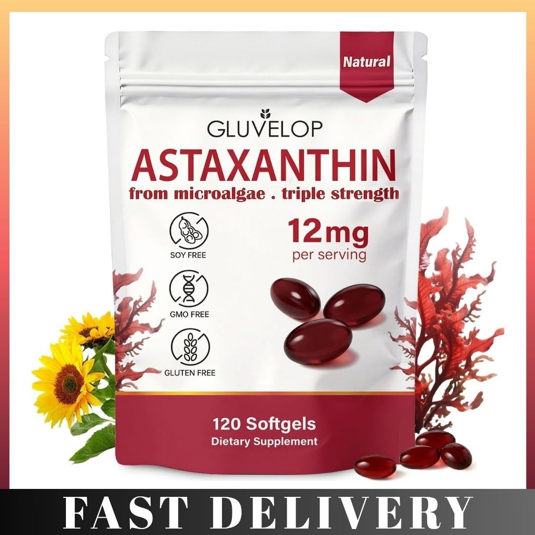Premium Astaxanthin Softgels Natural Antioxidant Non GMO Eye Skin Health Support