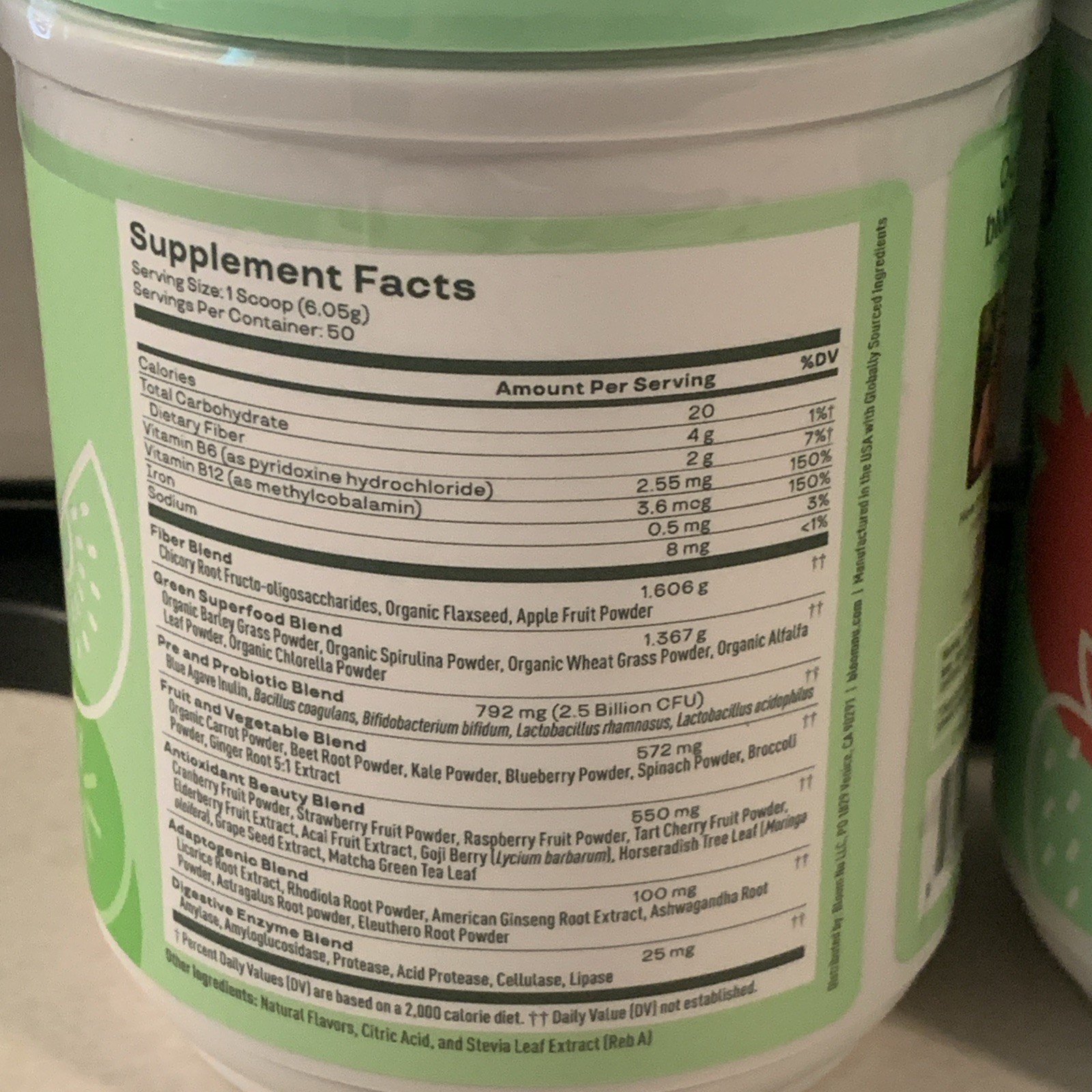 Bloom Greens & Superfoods Strawberry Kiwi 10.67 Oz 50 Servings 07/26 Lot Of 2