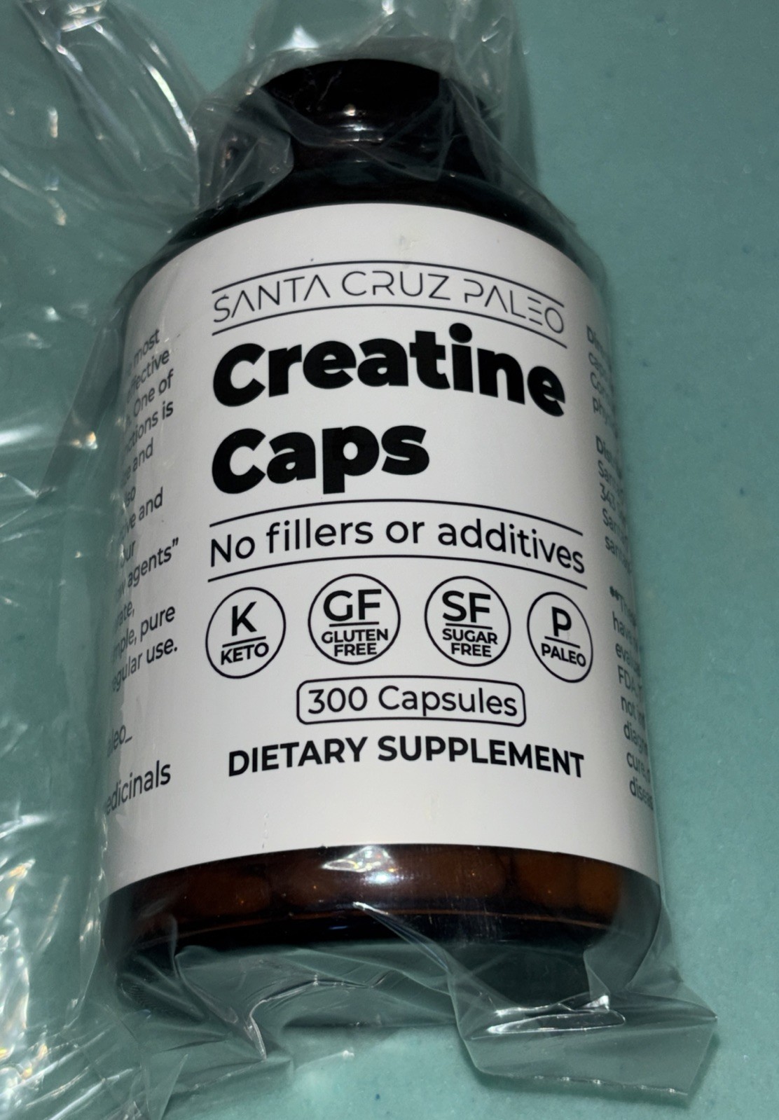Santa Cruz Paleo Creatine Capsules, Supports Muscle Growth Paleo, keto 300 Cap