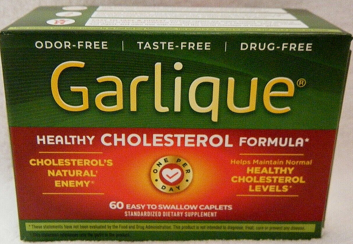 GARLIQUE HEALTHY CHOLESTEROL FORMULA 60ct FRESH EXP 02/27 or Later
