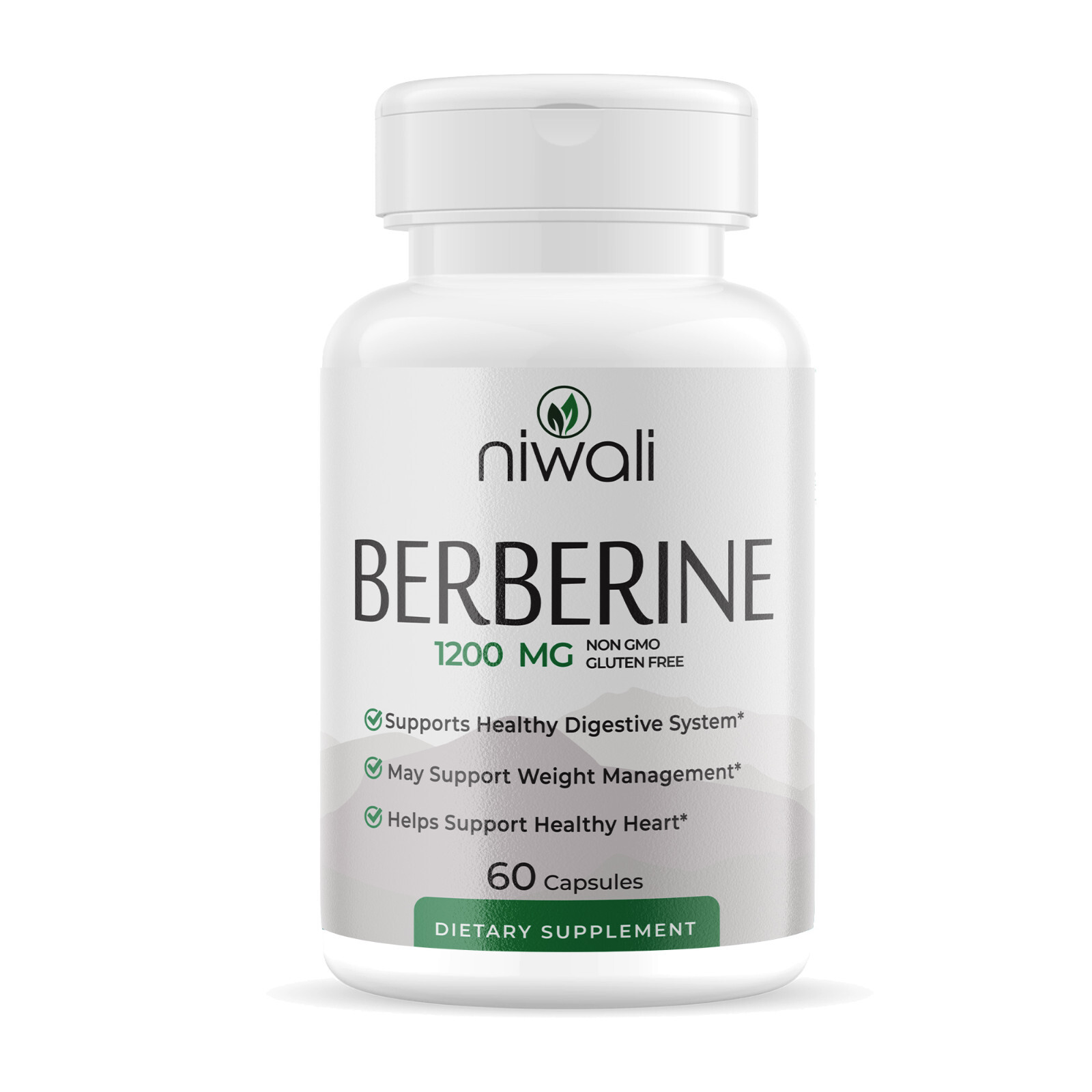 Niwali Berberine Supplement – Potent 1200mg Per Serving | Berberine HCI pack 2