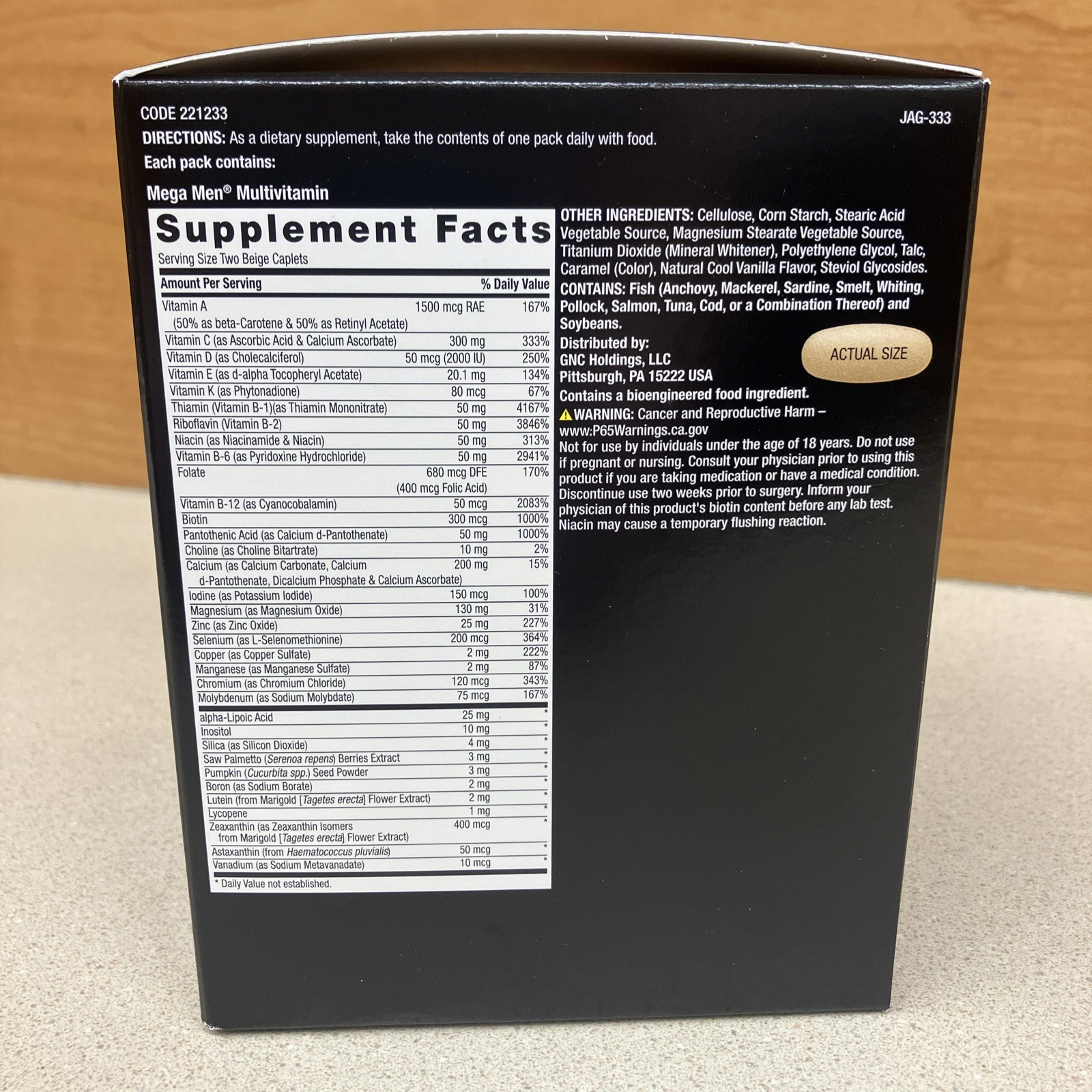 BRAND NEW GNC Mega Men Healthy Test Vitapak 30 Pack