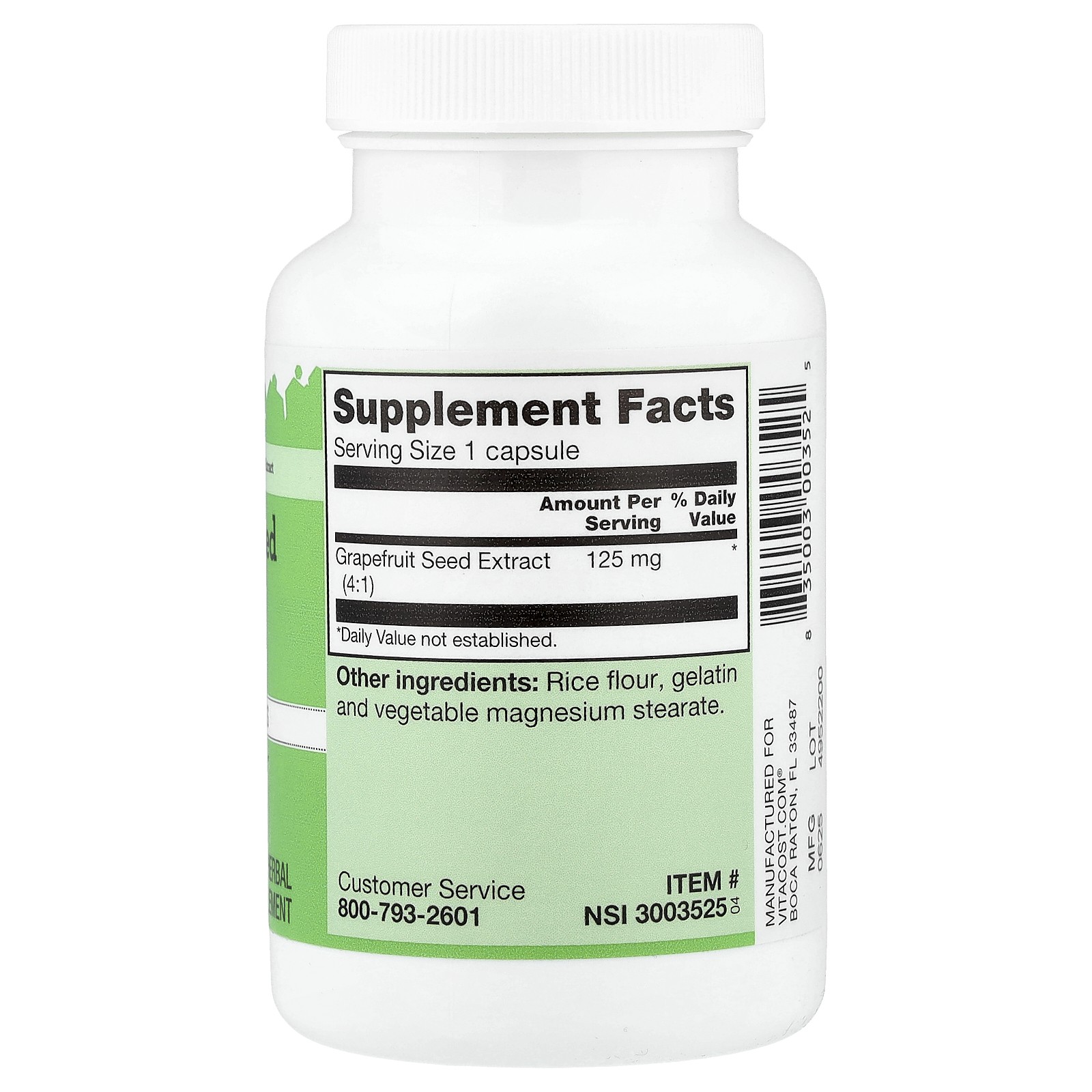 Grapefruit Seed Extract, 125 mg, 300 Capsules
