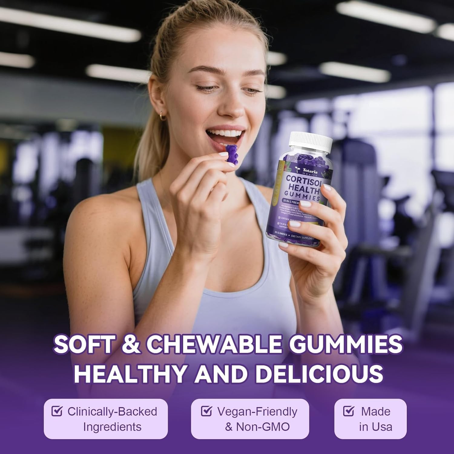 Cortisol Supplements for Women & Men 20-in-1 Cortisol Gummies with Ashwagandha R