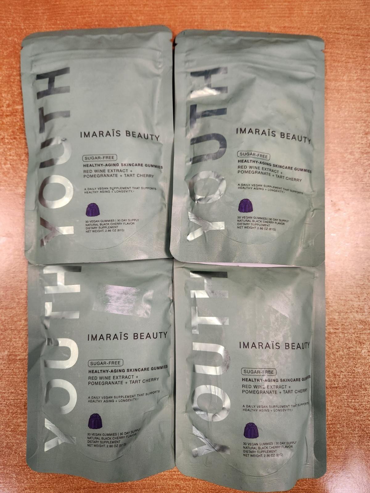 4 Pk: Imarais Beauty Youth Anti-Aging Gummies, 30 ct ea. EXP 10/31/26 E2B