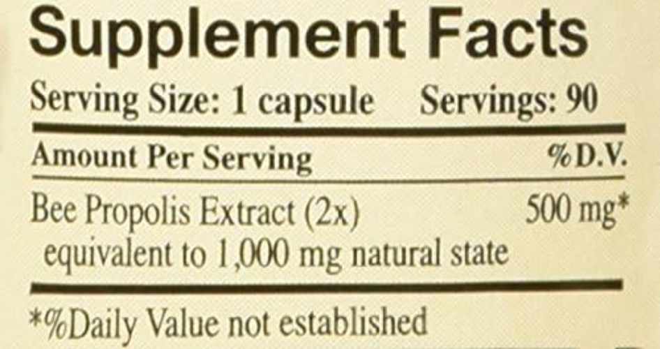 Propolis-Raw Unprocessed 1000mg Y.S. Organic Bee Farms 90 Caps