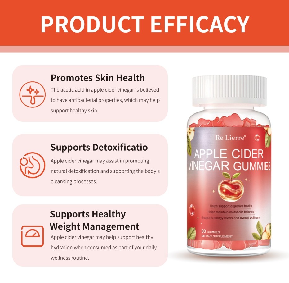 Apple Cider Vinegar Gummies Grapefruit Flavor ACV Supplement 30 Count