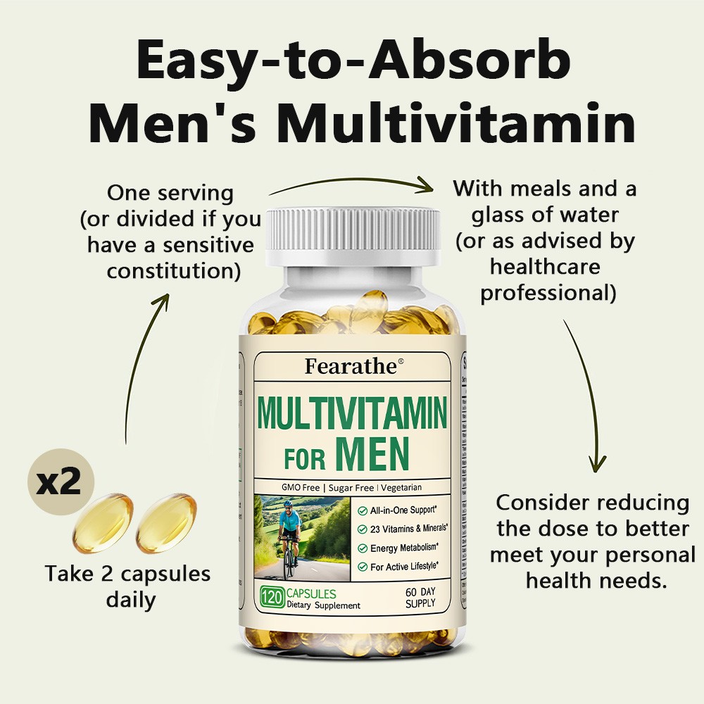Multivitamin For Men Mens Promotes Prostate And Reproductive Health 30-120 Pills