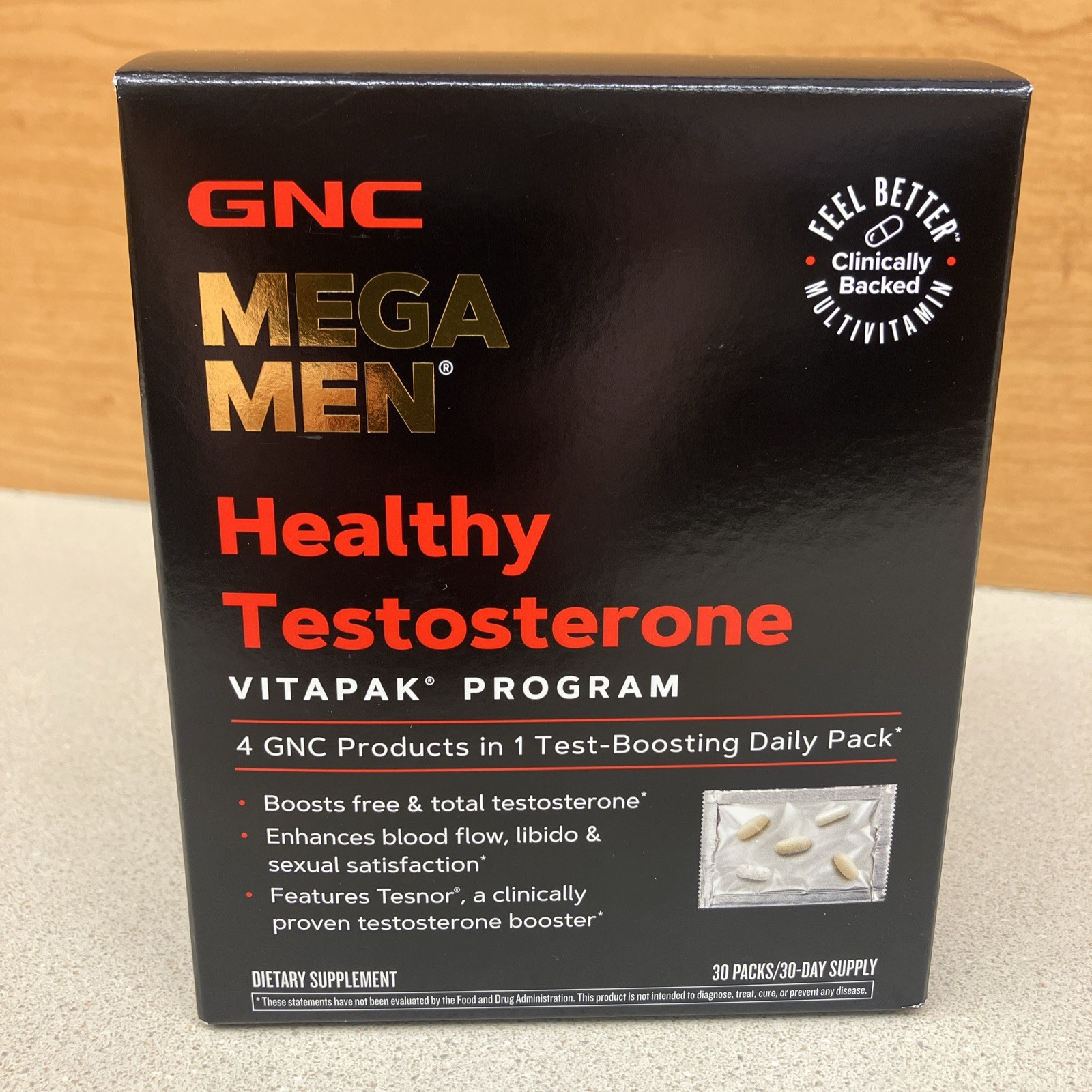 BRAND NEW GNC Mega Men Healthy Test Vitapak 30 Pack