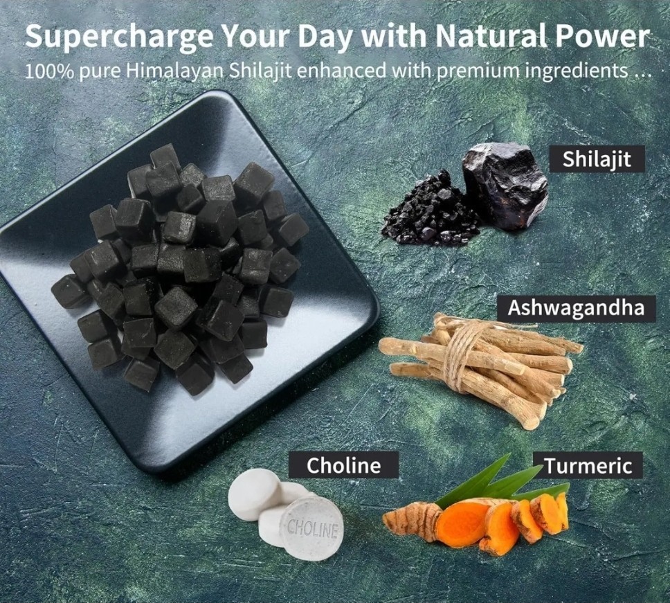 Himalayan Shilajit Gummies with Ashwagandha & Gokshura – Jumbo Strength