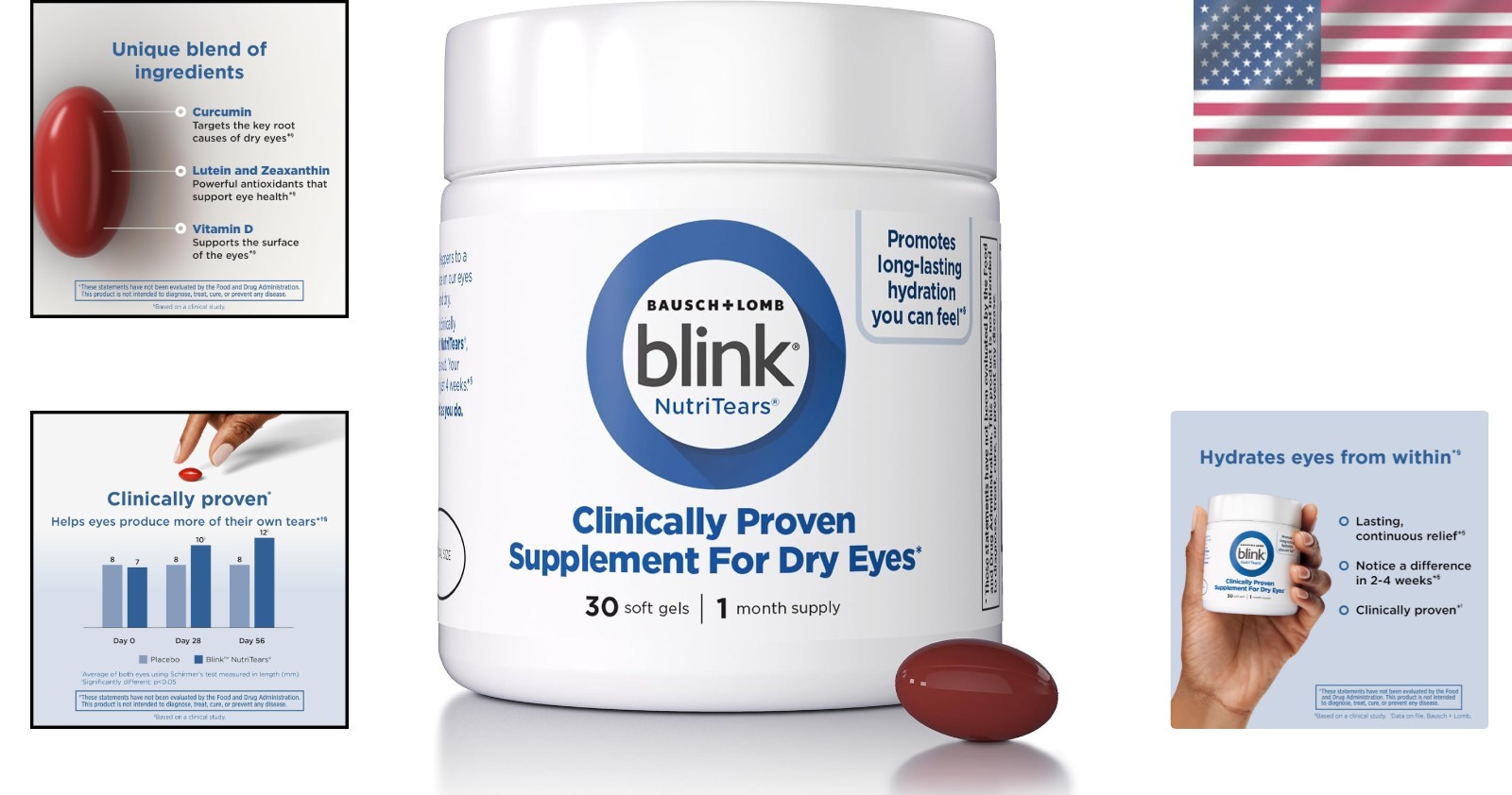 Clinically Proven NutriTears – Omega & Vitamin Formula for Dry Eyes, 30 Count