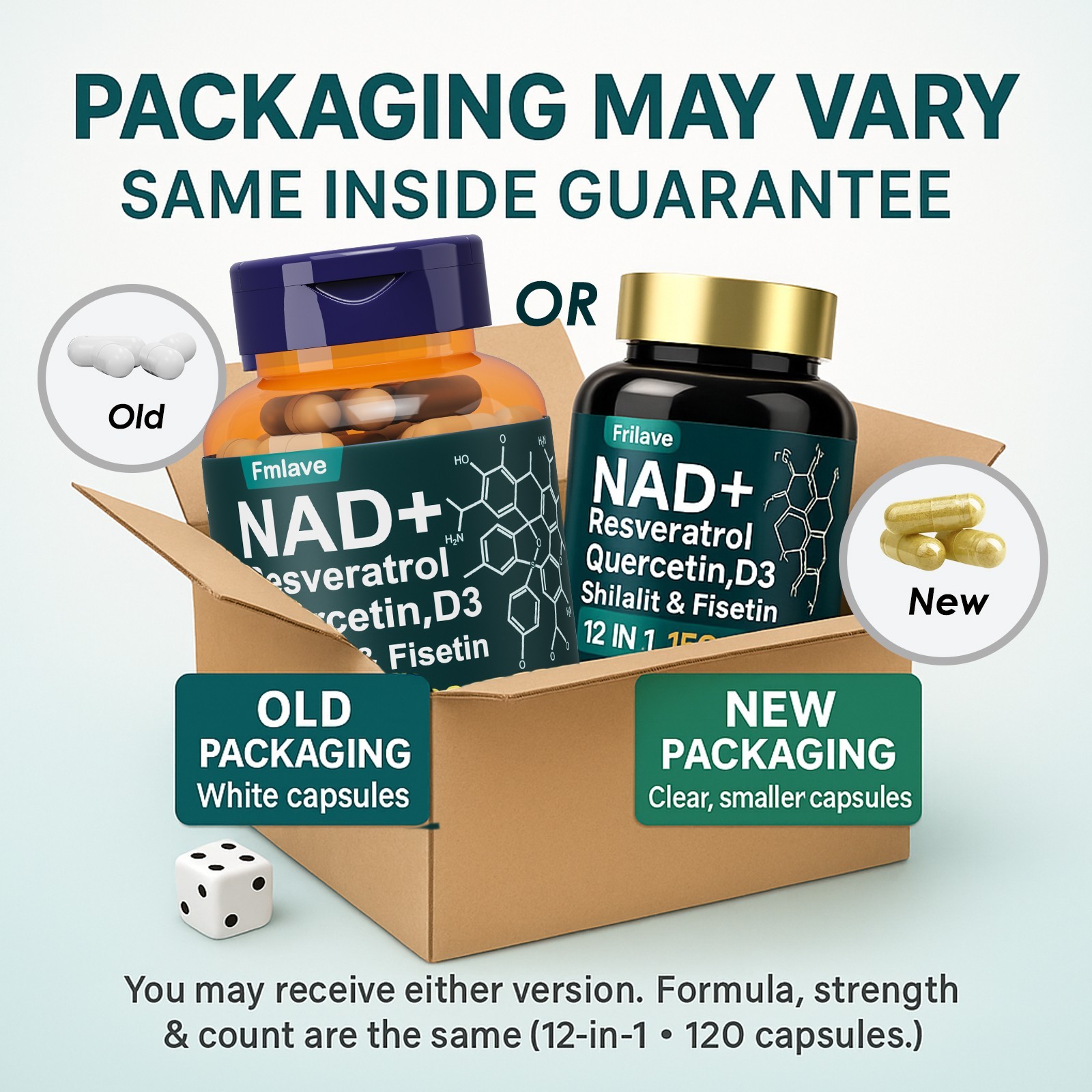 NAD supplement, 1500mg resveratrol containing supplement, 120 capsules USA Ship