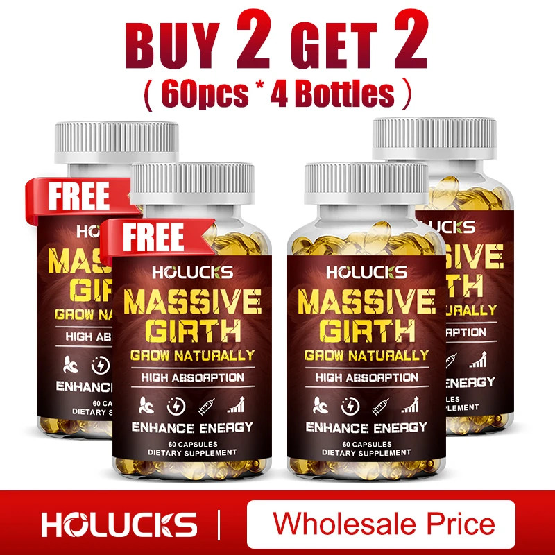 Buy 1 Get 1 Free! Massive Girth Supplement, for Enhanced Blood Flow, Stamina & O