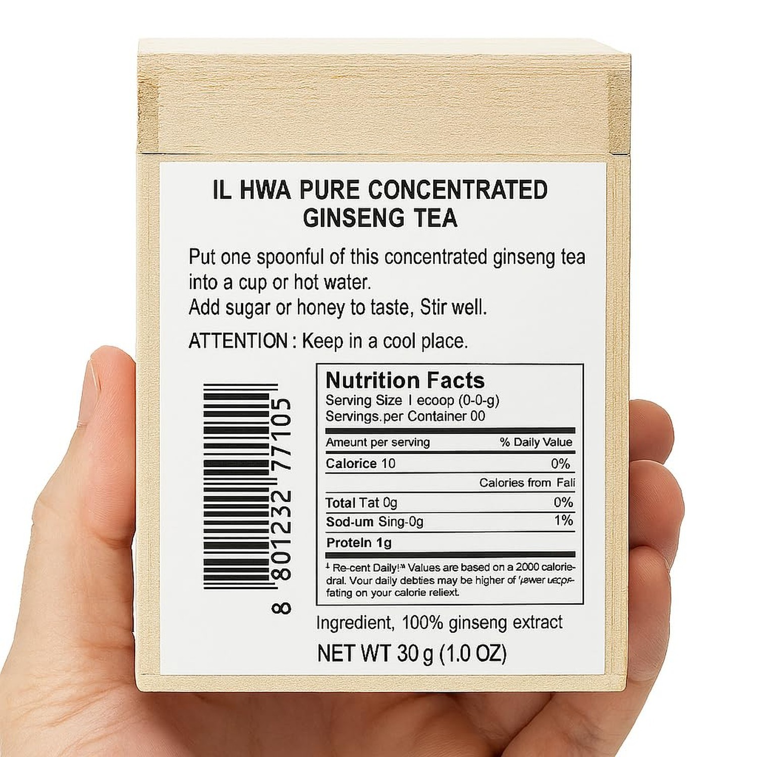 Ilhwa Pure Concentrated Korean Ginseng Tea 30 Grams 1 Ounce