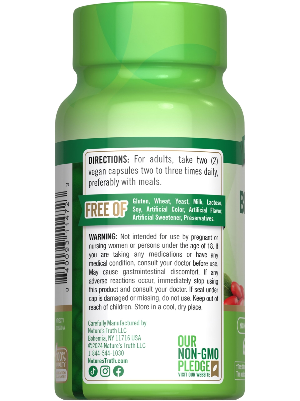Berberine 500mg | 60 Capsules | Vegan, Non-GMO, and Gluten Free Supplement