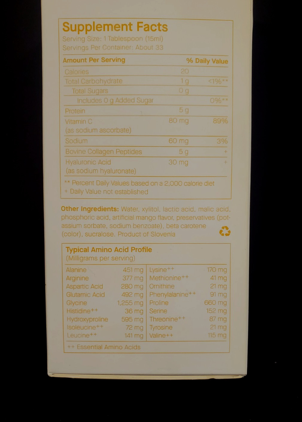 SpoiledChild E27 Extra Strength Liquid Collagen MANGO Flavor 16.9 oz Sealed Box