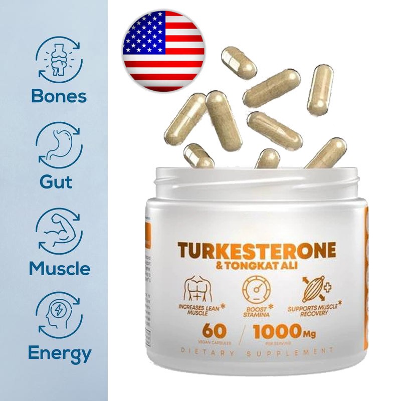 Turkesterone 1000 Mg Natural Capsules Supplement Muscle Growth & Recovery 60 Pcs