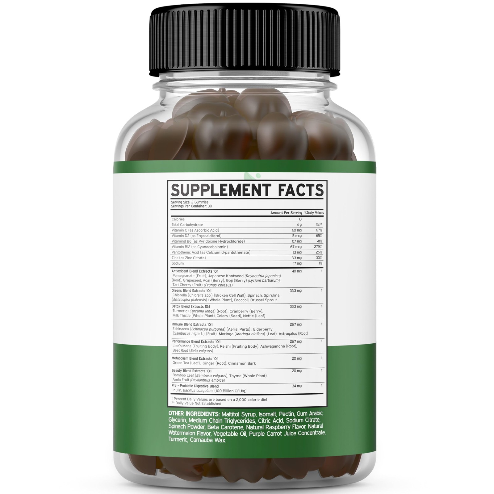 Fruit and Veggies Supplement (120 Gummies) – Premium 60 Count (Pack of 2)