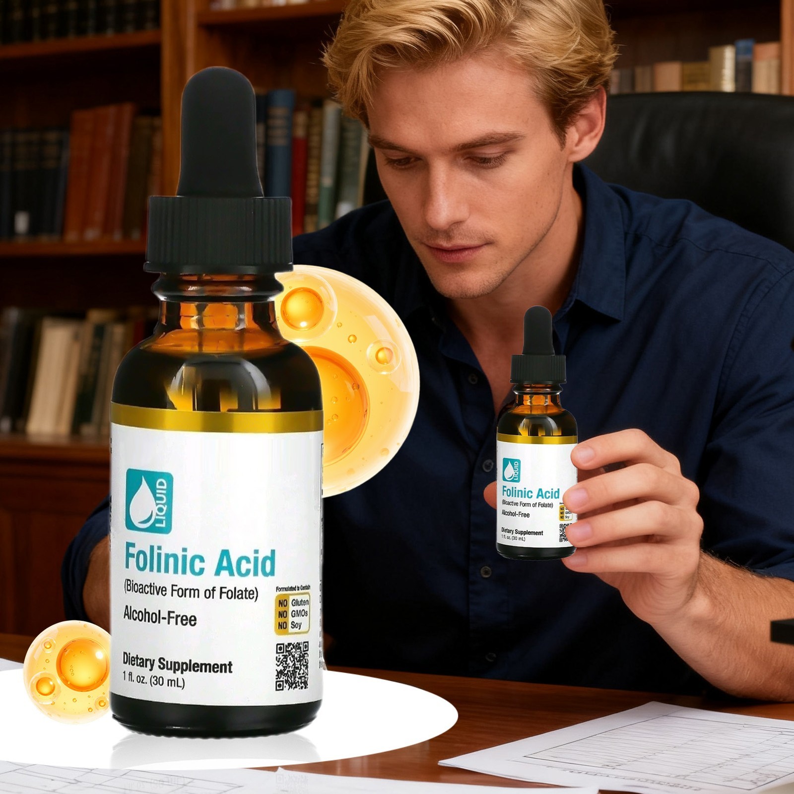 Premium c Acid Leucovorin Bioactive Designed Form of Folate Alcohol Free 30ml P