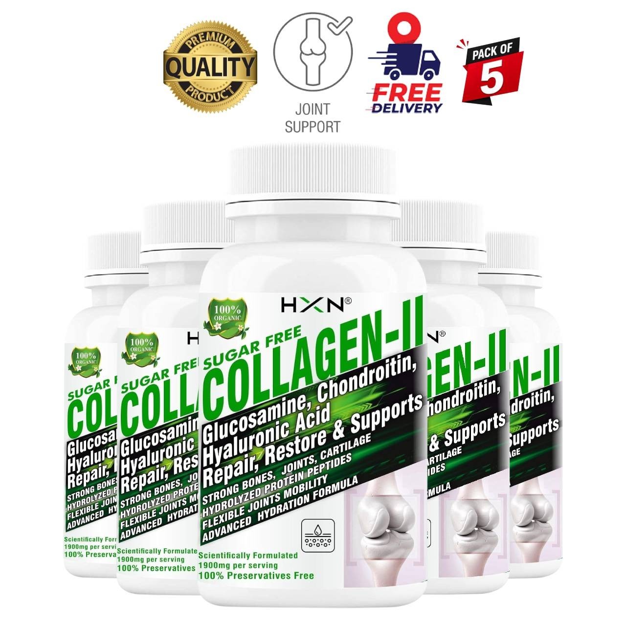 H.XN Collagen Type 2 Joint Care 60 Tabs Pack of 5