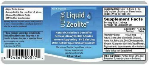3-Liquid Zeolite DHQ Humic Acid Fulvic Acid ionic angstrom sized trace minerals
