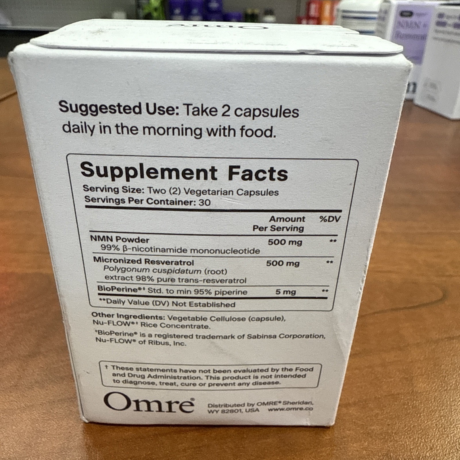 Omre Support Resveratrol Dietary Supplement 60 Caps – New Seal Exp. 10/2028