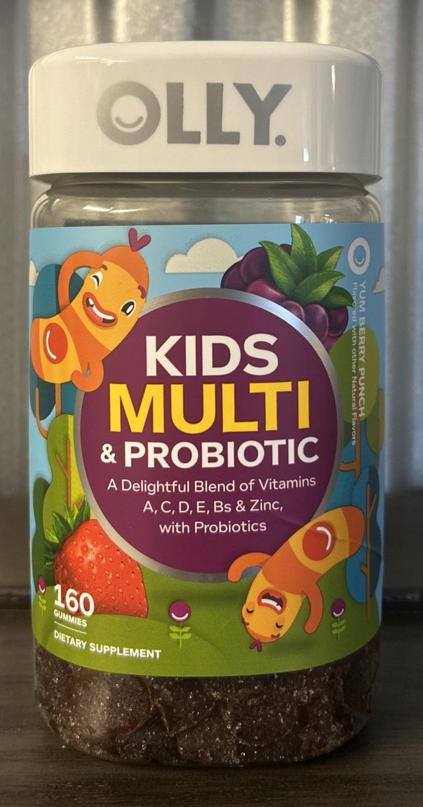 Olly Kids Multi Probiotic Yum Berry Punch 160 Gummies Exp 5/2027