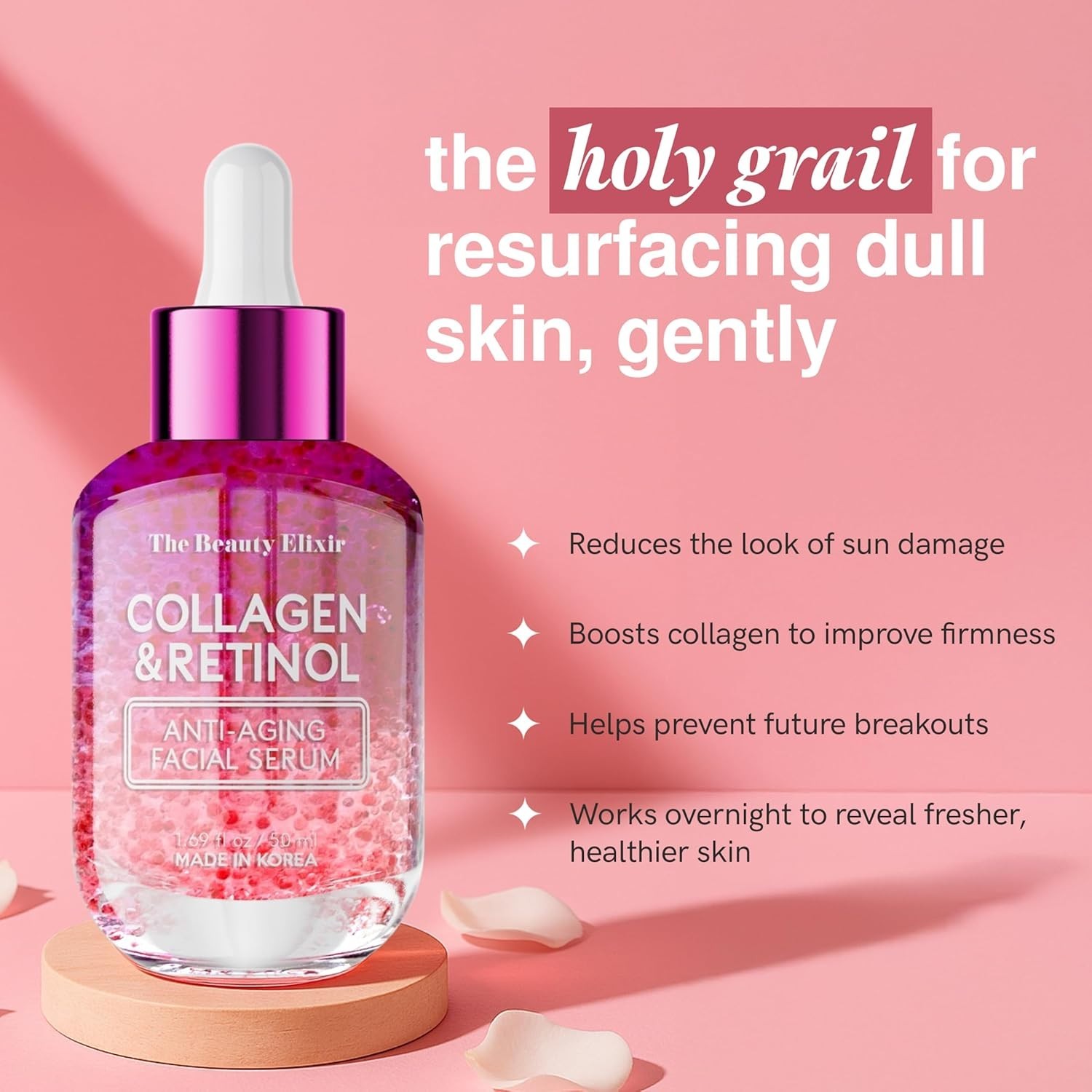 Collagen & Retinol Serum for Face – Ultra Hydrating, Restores, Smooths & Reduces