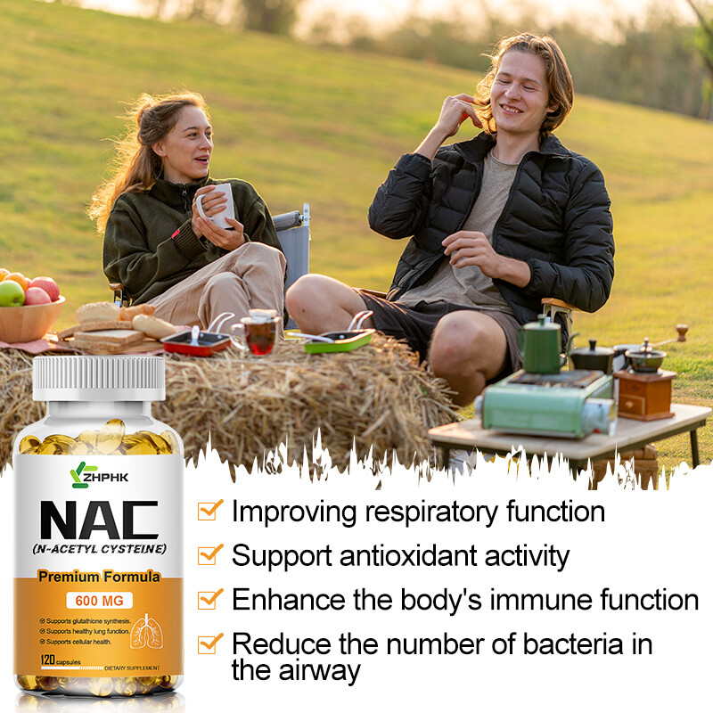 NAC N Acetyl Cysteine 600mg | 120 Caplets | Non-GMO, Gluten Free | by ZHPHK