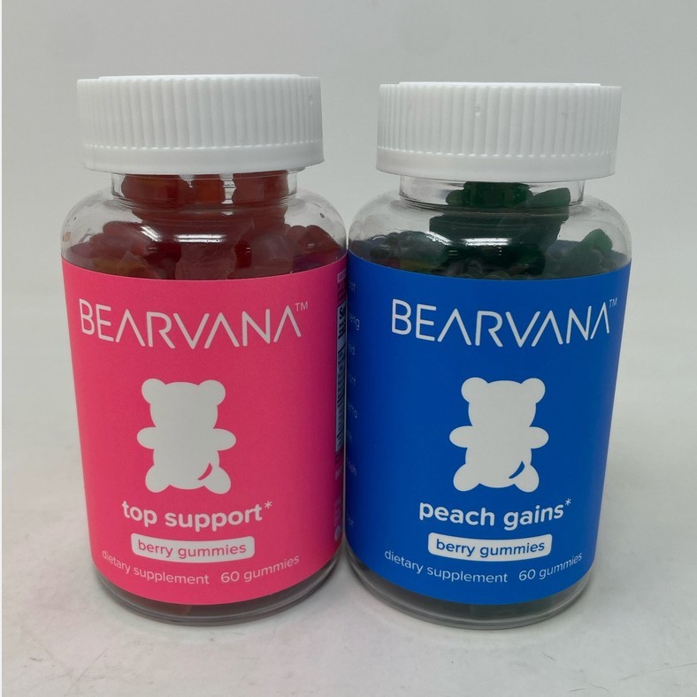 BEARVANA Top Support & Peach Support Combo Pack Gummies for Women | Workout Aid