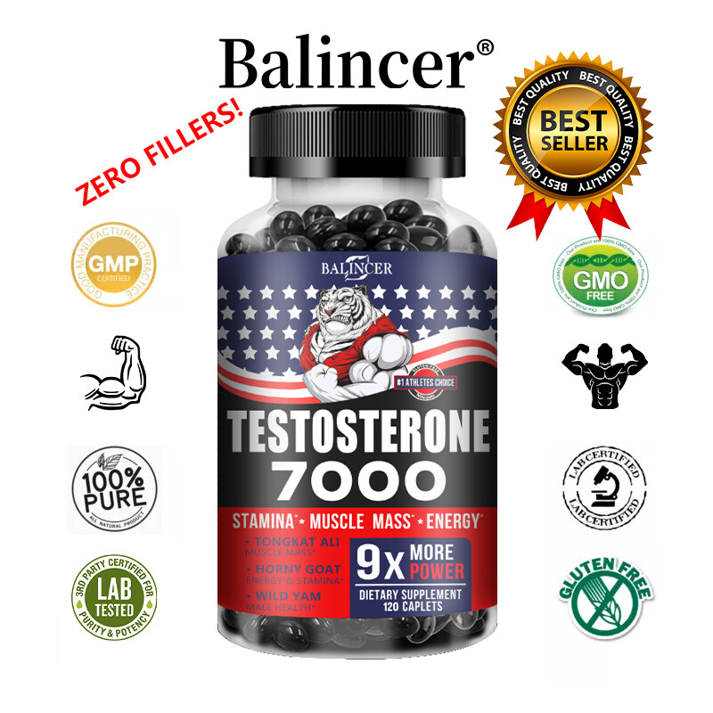 Muscle Growth + Strength+Male Performance Testosterone Booster Capsules