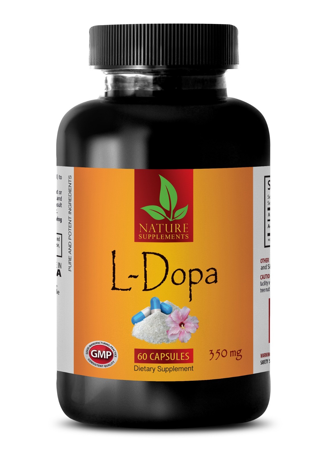 Dopamine Supplement – L-DOPA EXTRACT 350mg serotonin pills 1 Bottle 60 Capsules
