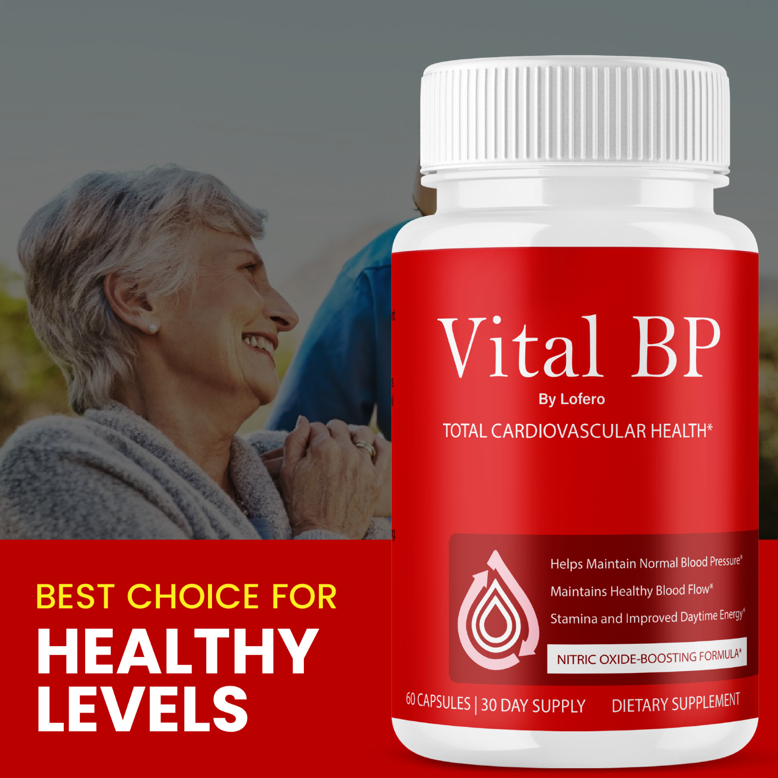 Vital BP Capsules VitalBP Total Cardiovascular Health Supplement Pills (60 ct)