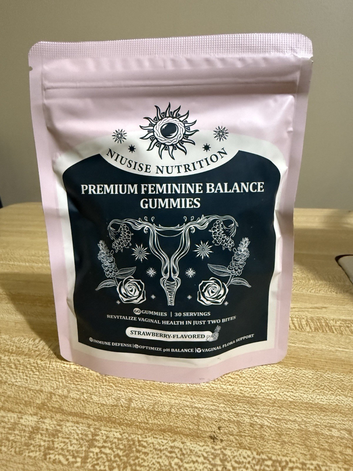 Premium Feminine Balance Gummies Supplements for Vaginal PH Health – 60 Count